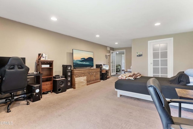 1421 E Abbottson St, Carson, CA 90746 - bedroom with carpet, an office area, and recessed lighting