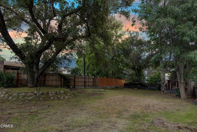 232 Prospect St, Oak View, CA 93022 - view of yard at dusk