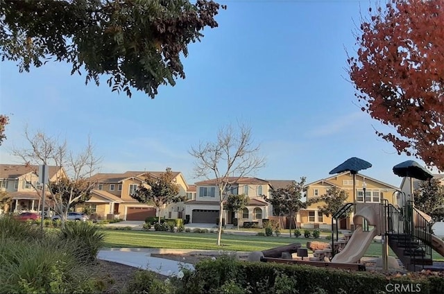 6208 Eucalyptus Ave, Chino, CA 91710 - view of home's community featuring playground community, a yard, and a residential view