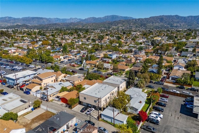7443 Troost Ave, North Hollywood, CA 91605 - drone / aerial view with a mountain view and a residential view