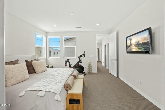 26945 Nature View Pl, Valencia, CA 91381 - carpeted bedroom featuring baseboards and recessed lighting