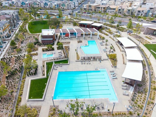 26945 Nature View Pl, Valencia, CA 91381 - aerial perspective of suburban area with a pool