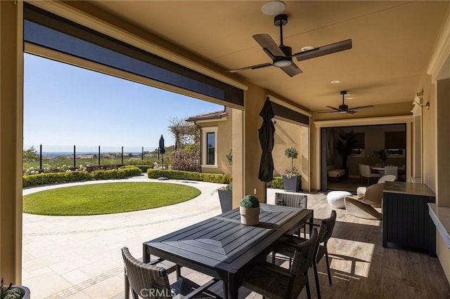 212 Clear Fls, Irvine, CA 92602 - view of patio / terrace featuring ceiling fan and outdoor dining area