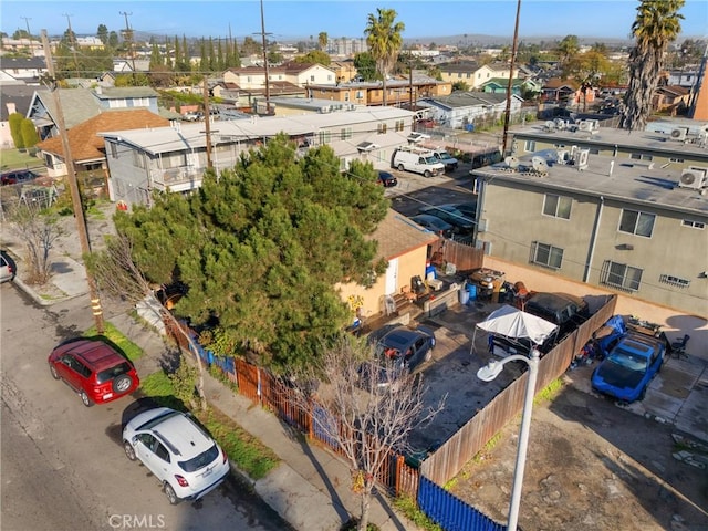 aerial view with a residential view