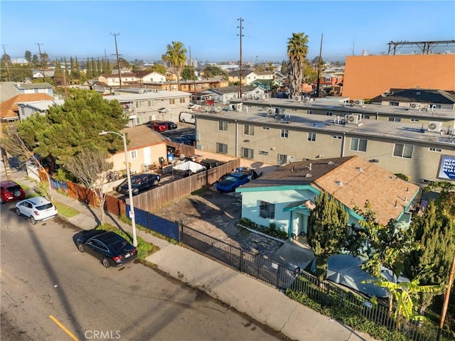 aerial view with a residential view