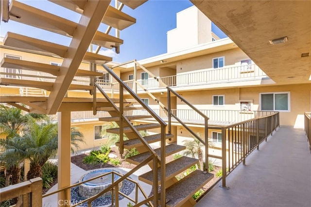 exterior space with stairway