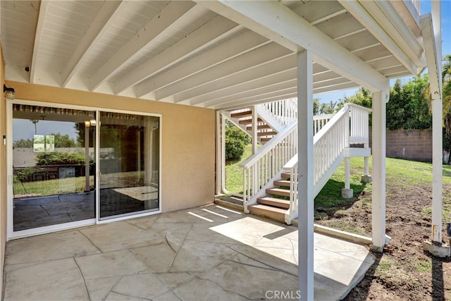 2307 Cameron Ave, Covina, CA 91724 - view of patio with fence and stairs