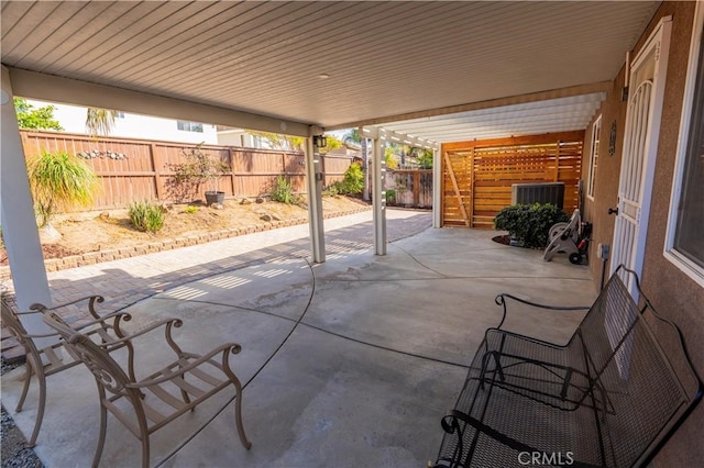 view of patio / terrace with a fenced backyard