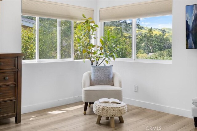 26011 Redbluff Dr, Calabasas, CA 91302 - sitting room with light wood finished floors, plenty of natural light, and baseboards