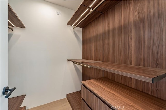 2219 W Starview Ln, Los Angeles, CA 90026 - walk in closet featuring light wood-type flooring