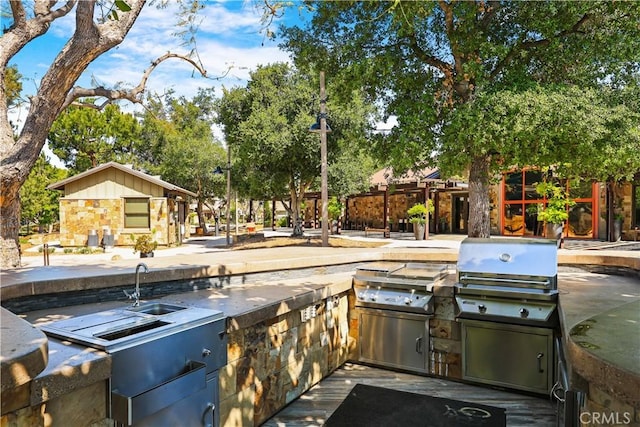 213 Wicker, Irvine, CA 92618 - view of patio / terrace with a sink