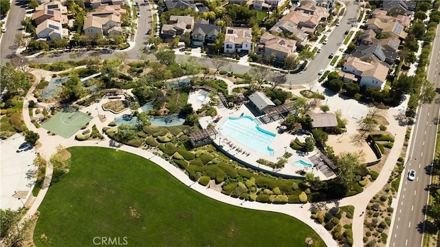 213 Wicker, Irvine, CA 92618 - aerial overview of property's location featuring a pool and nearby suburban area