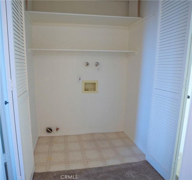 28050 Bavaria Dr, Menifee, CA 92585 - laundry room featuring hookup for a gas dryer, tile patterned floors, washer hookup, and laundry area