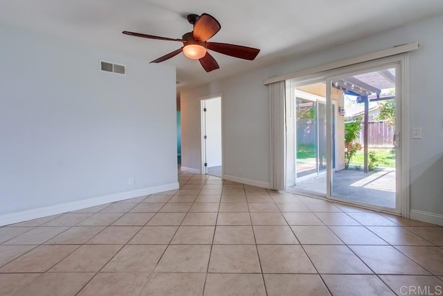 1030 Ball Ave, Escondido, CA 92026 - spare room featuring ceiling fan, baseboards, and light tile patterned flooring