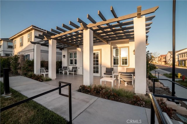 view of patio / terrace featuring a pergola