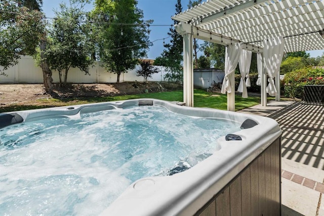 42059 Avenida Vista Ladera, Temecula, CA 92591 - view of pool with a hot tub and a pergola