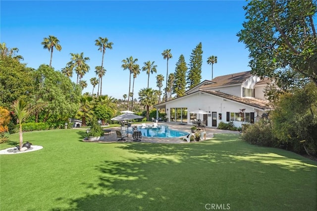 2121 Valhalla Dr, Santa Ana, CA 92705 - exterior space featuring a yard and a patio area