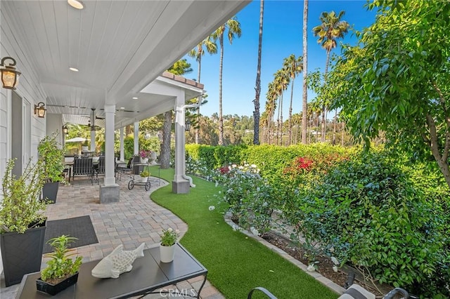 2121 Valhalla Dr, Santa Ana, CA 92705 - view of yard featuring a patio