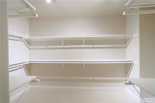 view of walk in closet