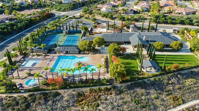 34036 Galleron St, Temecula, CA 92592 - aerial view of residential area featuring a pool area
