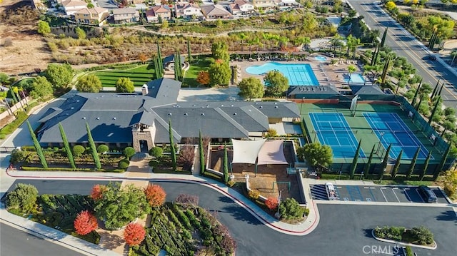 bird's eye view with a residential view