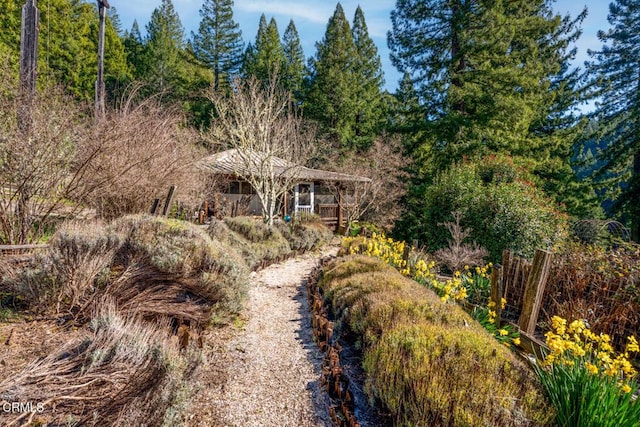view of front of home featuring a gazebo