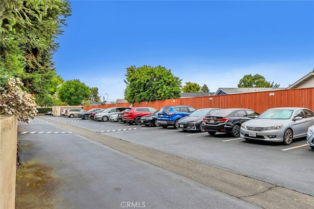 view of uncovered parking lot