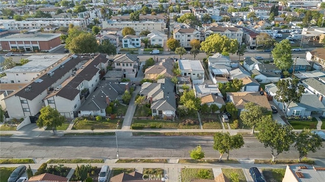 aerial view with a residential view