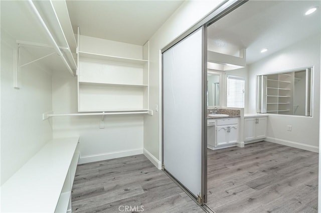 429 Somerset Cir, Corona, CA 92879 - spacious closet featuring light wood-style flooring and a sink