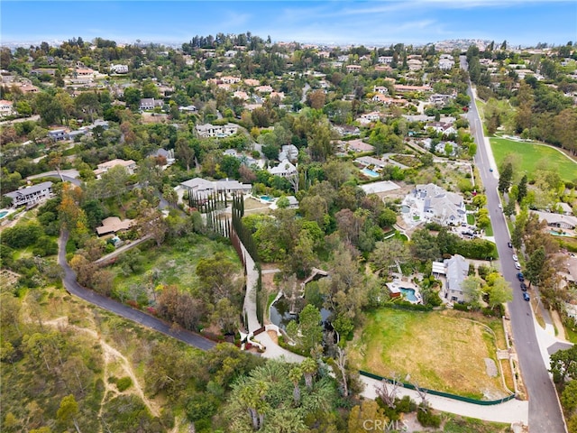 bird's eye view with a residential view
