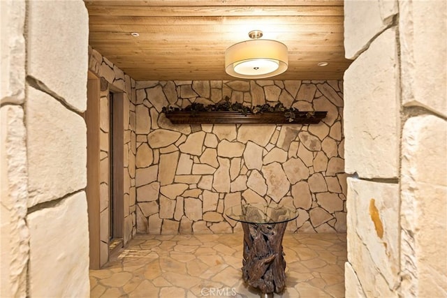 interior details featuring wooden ceiling