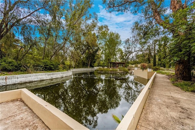 view of dock area