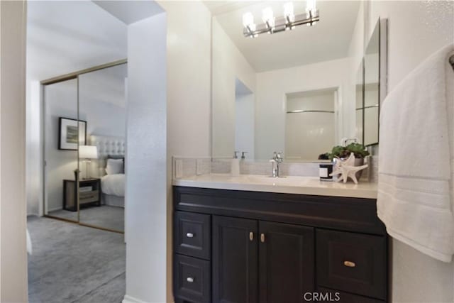85 Briarglen, Irvine, CA 92614 - bathroom featuring vanity, ensuite bath, and a shower