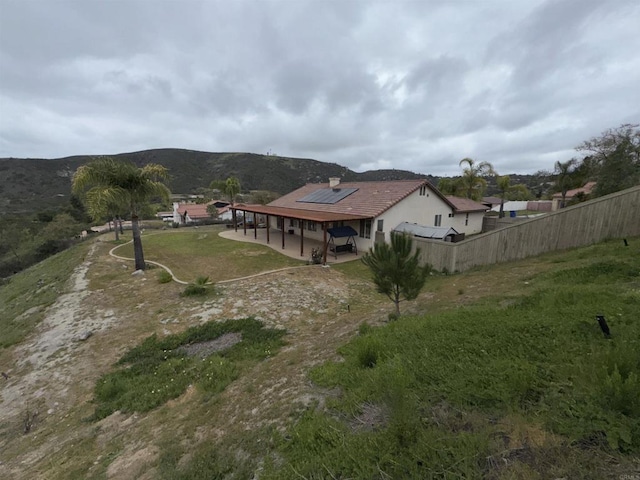 exterior space with a mountain view
