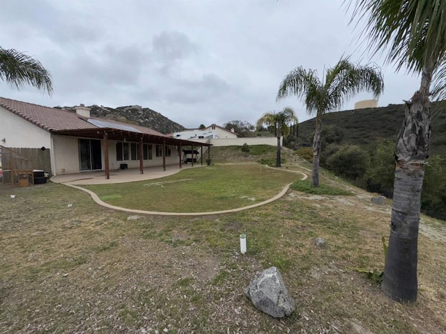 view of yard with a patio area