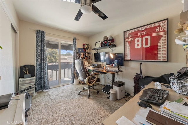 2102 Tern Bay Ln, Lakewood, CA 90712 - carpeted office featuring ceiling fan