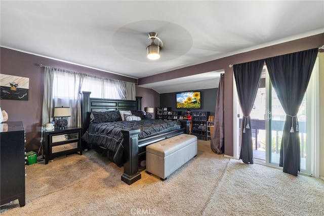 2102 Tern Bay Ln, Lakewood, CA 90712 - carpeted bedroom featuring access to outside and a ceiling fan