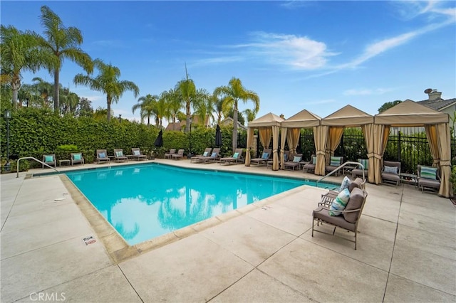 2 Astoria Ct, Aliso Viejo, CA 92656 - community pool with a gazebo, a patio area, and an outdoor living space