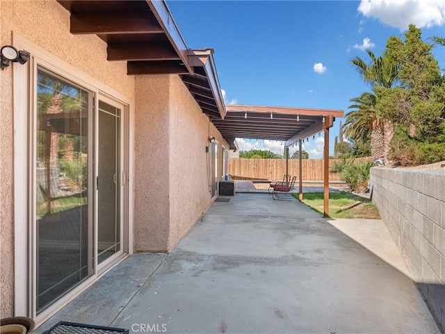 view of patio / terrace featuring a fenced backyard