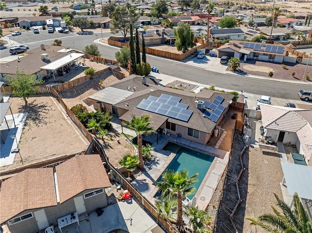 aerial view featuring a residential view