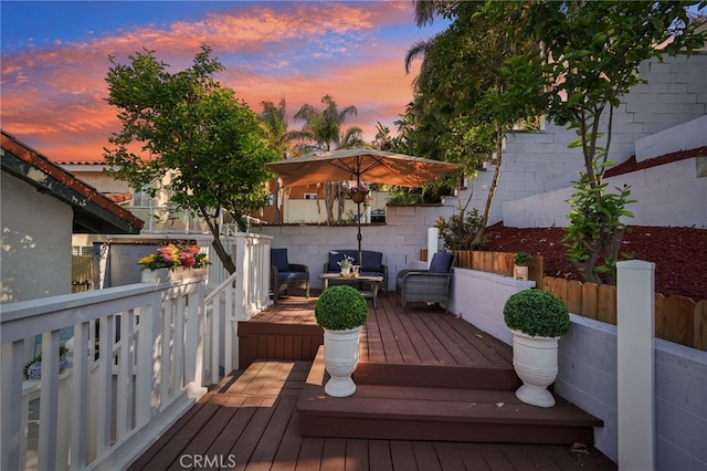 20163 Corona St, Corona, CA 92881 - view of deck at dusk
