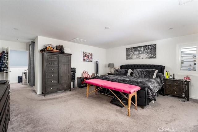 view of carpeted bedroom