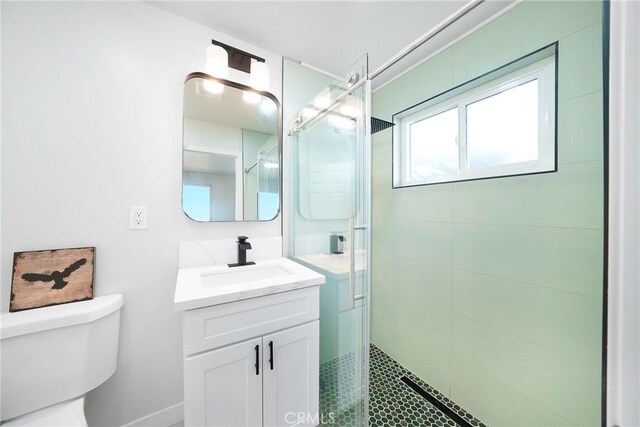 14816 Lanning Dr, Whittier, CA 90604 - full bath featuring toilet, a stall shower, and vanity