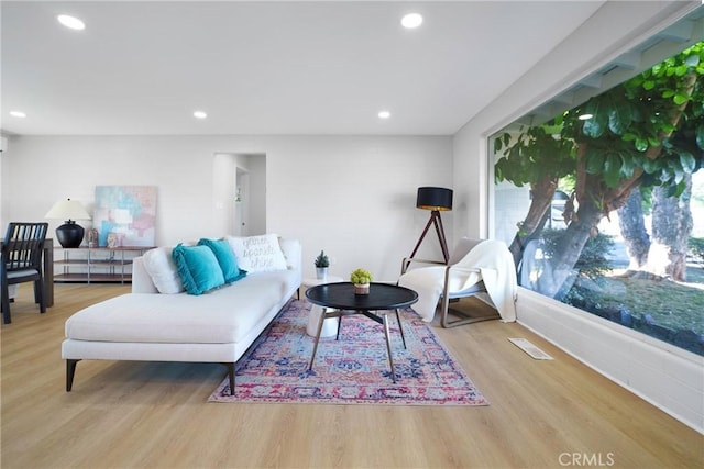 14816 Lanning Dr, Whittier, CA 90604 - living area with wood finished floors and recessed lighting