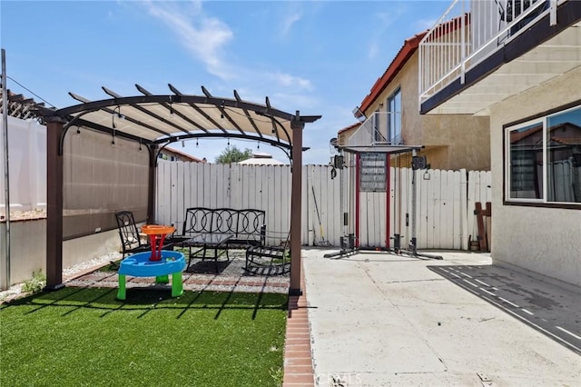 13138 Pan Am Blvd, Moreno Valley, CA 92553 - view of patio with a pergola and a balcony