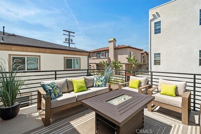 2902 Foundry Ct, Redondo Beach, CA 90278 - deck featuring an outdoor living space with a fire pit