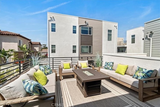 2902 Foundry Ct, Redondo Beach, CA 90278 - wooden deck with an outdoor living space with a fire pit