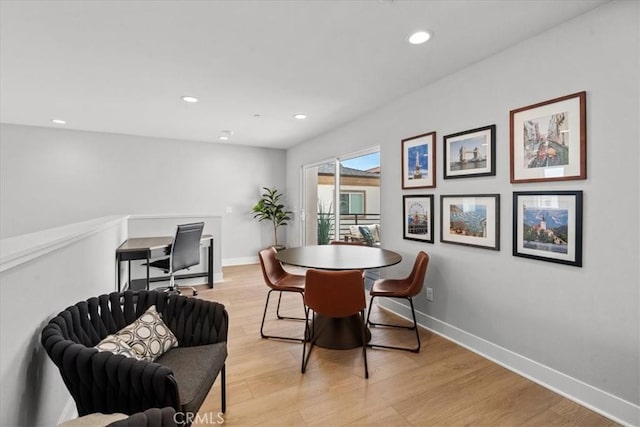 2902 Foundry Ct, Redondo Beach, CA 90278 - dining room with light wood-style floors, recessed lighting, and baseboards