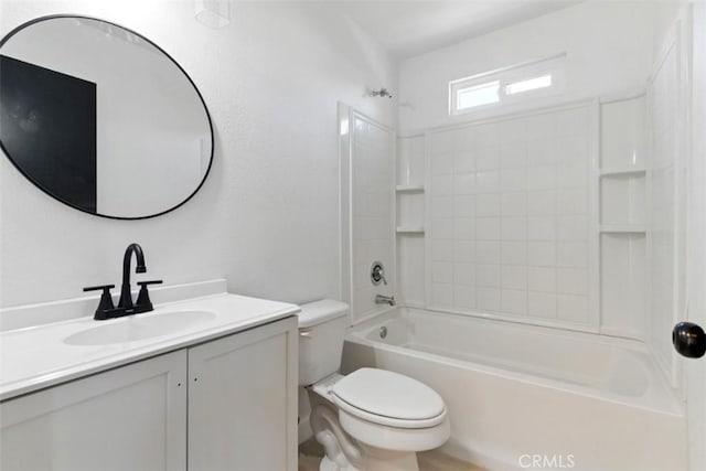 49537 Rosella Dr, Morongo Valley, CA 92256 - full bath featuring toilet, vanity, and  shower combination