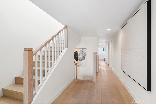105A Surfside Ave, Surfside, CA 90743 - stairs featuring wood finished floors and recessed lighting